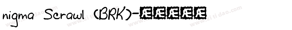 nigma Scrawl (BRK)字体转换